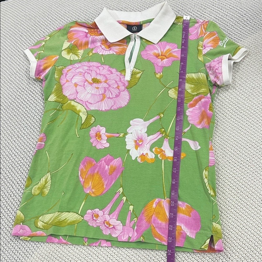 Bogner Green Floral Button Down Shirt - Picture 9 of 13